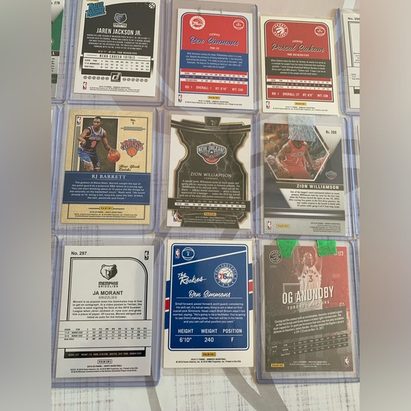 NBA Rookie Card Lot of 24 - Zion, Ja, Og, Pascal, RJ, MPJ, Herro, JJJ, and Fall - Picture 9 of 11